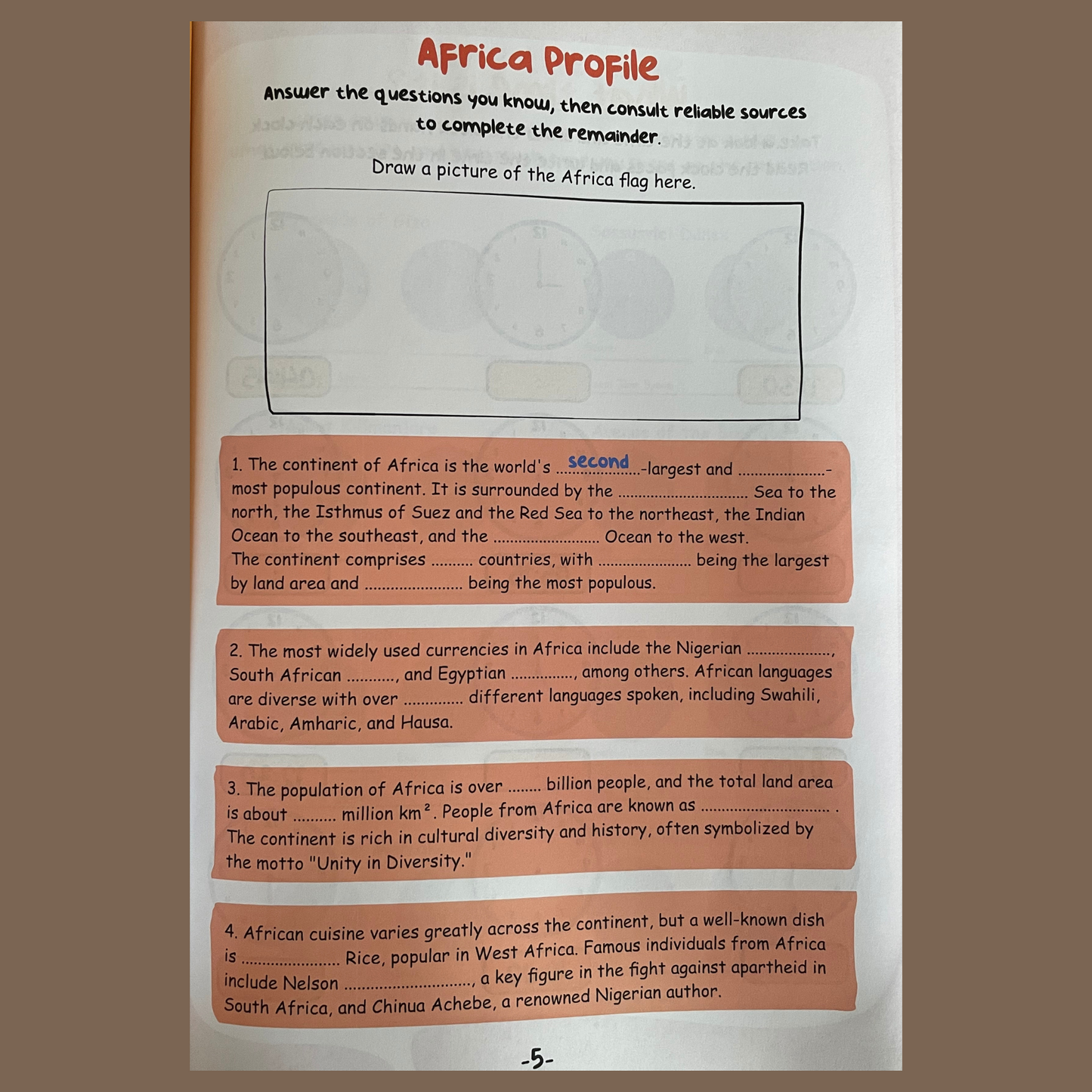 Africa Activity Book